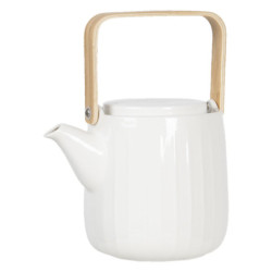 Smetanová porcelánová konvička na čaj  - 0,8L