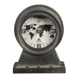 Vintage stolní hodiny The World - 15*8*19 cm / 1*AA