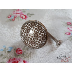 Vintage úchytka s ornamenty - Ø 2 cm