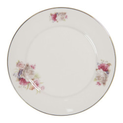 Porcelánový dezertní talíř Friendly Roses - Ø 21*2 cm
