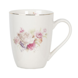 Porcelánový hrnek Friendly Roses - 12*9*11 cm / 0.33L