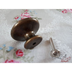 Vintage úchytka s ornamenty - Ø 2 cm
