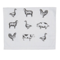 Kuchyňský froté ručník Country Life Animals - 40*66 cm