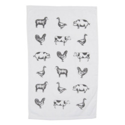 Kuchyňský froté ručník Country Life Animals - 40*66 cm