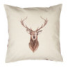 Béžový povlak na polštář s jelenem Cosy Lodge - 40*40 cm