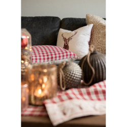 Béžový povlak na polštář s jelenem Cosy Lodge - 40*40 cm