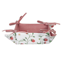Bavlněný košík na pečivo Wild Strawberries - 35*35*8 cm