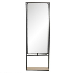 Zrcadlo v kovovém rámu s policí Pépin - 40*15*115 cm