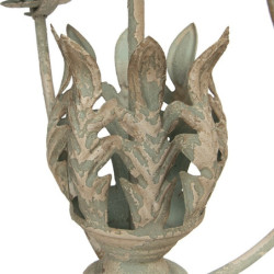 Zeleno-béžové vintage závěsné světlo s patinou Abrasion – Ø 36*59 cm