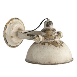 Krémová vintage nástěnná lampa s patinou Filly - 30*21*18 cm