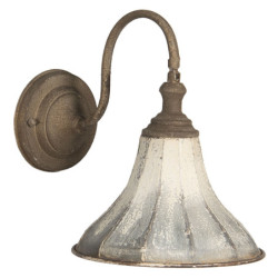 Krémová vintage nástěnná lampa s patinou Molly - 31*23*27 cm