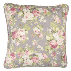 Taupe povlak na polštář s růžemi Roses - 50*50 cm