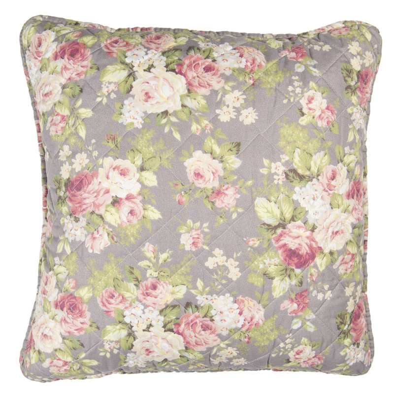 Taupe povlak na polštář s růžemi Roses - 50*50 cm
