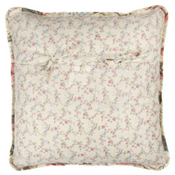 Béžový povlak na polštář s květinovým motivem Bourgeon - 50*50 cm