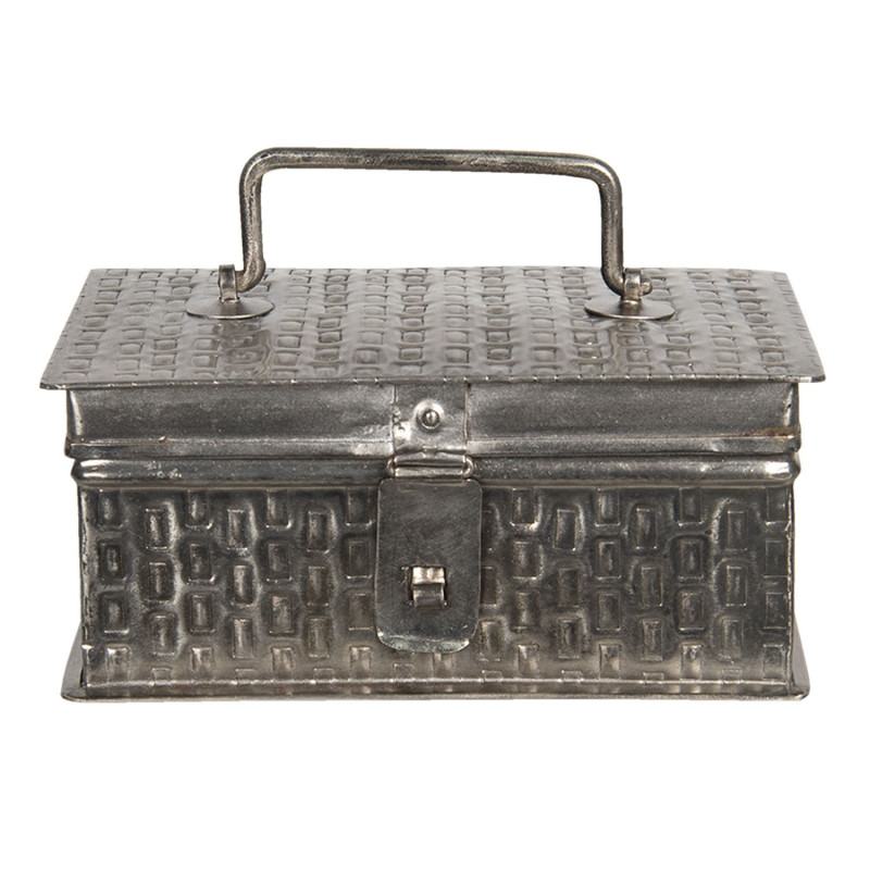 Kovový úložný box ve stříbrné barvě Marcelon - 18*11*8 cm