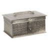 Stříbrný kovový úložný box Marcelon - 21*14*11 cm
