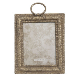 Kovový vintage fotorámeček s patinou - 23*5*28 cm / 20*25 cm