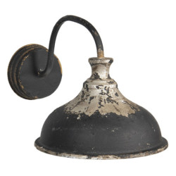 Černá nástěnná retro lampa s patinou - 40*27*25 cm E14/max 1*25W