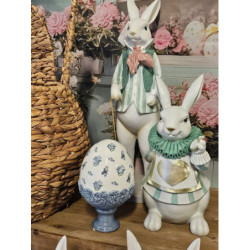 Dekorace králík se zlatým srdíčkem - 17*14*33 cm