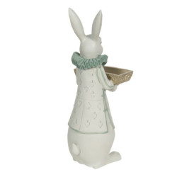 Dekorace králičí chlapec s podnosem - 15*13*37 cm