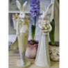 Velikonoční dekorace zaječí dáma se zlatými vajíčky - 11*10*37 cm