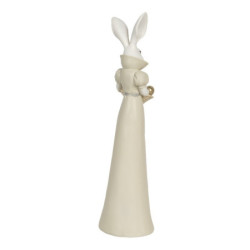Velikonoční dekorace zaječí dáma se zlatými vajíčky - 11*10*37 cm