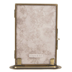 Stojací bronzový fotorámeček ve vintage stylu - 13*3*16 cm / 10*15 cm