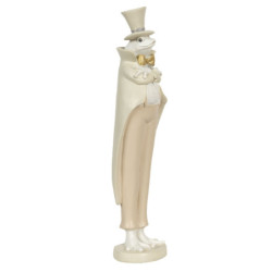 Dekorace žabí princ se zlatým motýlkem - 7*7*32 cm