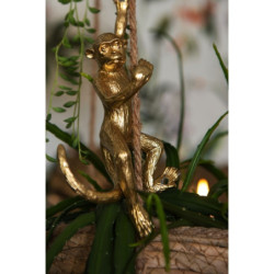 Zlatý nástěnný háček v designu opice - 8*6*19 cm
