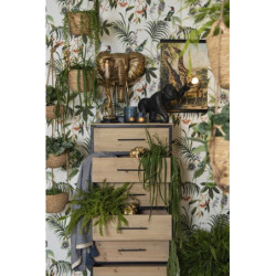 Zlatý nástěnný háček v designu opice - 8*6*19 cm