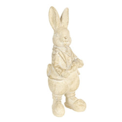 Velikonoční dekorace krémového králíka Métallique - 6*6*13 cm