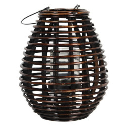 Hnědá dřevěná závěsná lucerna Eudo – Ø 29*35 cm