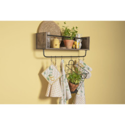 Bavlněná kuchyňská chňapka s citronem Lemons & Leafs - 16*30 cm
