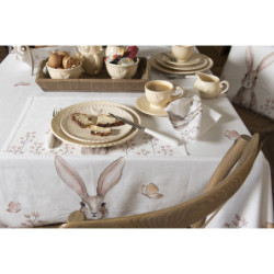 Potah na podsedák s kanýrem Rustic Easter Bunny - 40*40 cm