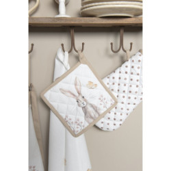 Bavlněný podsedák s výplní s motivem králíka Rustic Easter Bunny - 40*40 cm