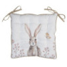 Bavlněný podsedák s výplní s motivem králíka Rustic Easter Bunny - 40*40 cm