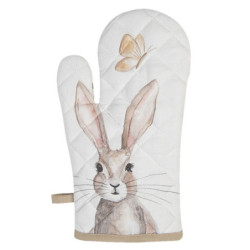 Kuchyňská chňapka s motivem králíků Rustic Easter Bunny - 16*30 cm