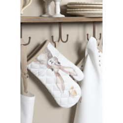 Kulatá utěrka s motivem králíčka Rustic Easter Bunny – Ø 80 cm