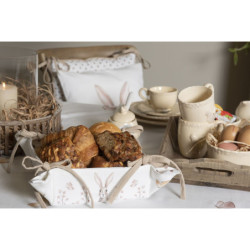 Kulatá utěrka s motivem králíčka Rustic Easter Bunny – Ø 80 cm