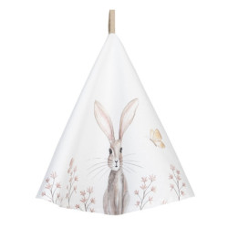 Kulatá utěrka s motivem králíčka Rustic Easter Bunny – Ø 80 cm