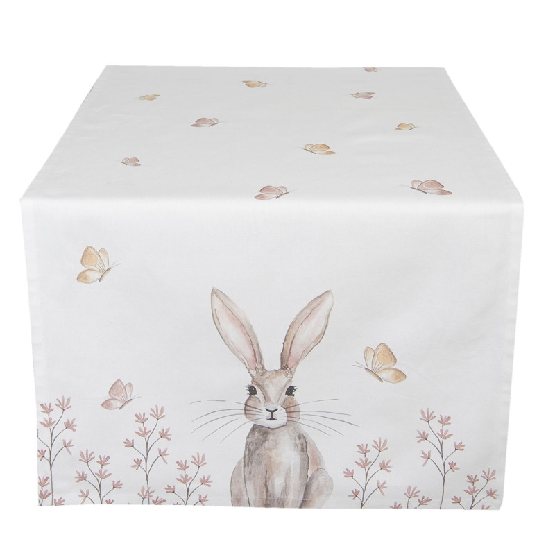 Bavlněný běhoun na stůl s motivem králíčků Rustic Easter Bunny - 50*140 cm