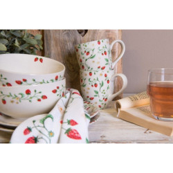 Utěrka z bavlny s motivem lesních jahod Wild Strawberries - 50*70 cm