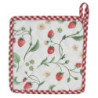 Bavlněná podložka pod hrnec s motivem jahod Wild Strawberries - 20*20 cm