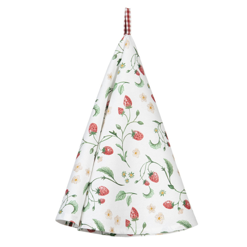 Bavlněná utěrka s motivem lesních jahod Wild Strawberries – 	Ø 80 cm