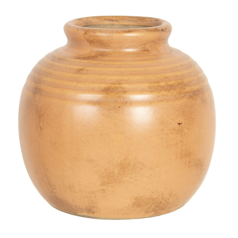 Oranžovo hnědá váza Bruin - Ø 8*8 cm