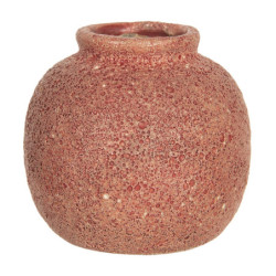 Cihlově zabarvená váza Root - Ø 8*8 cm