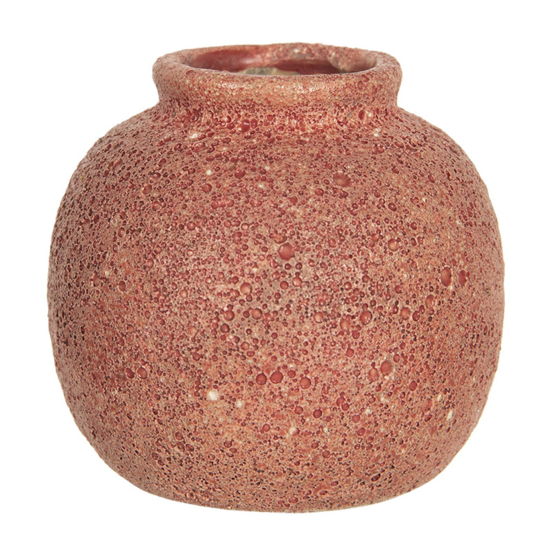 Cihlově zabarvená váza Root - Ø 8*8 cm