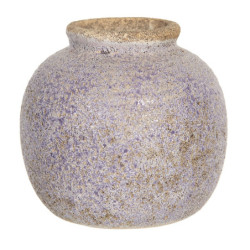 Retro váza s nádechem fialové a odřeninami - Ø 8*8 cm