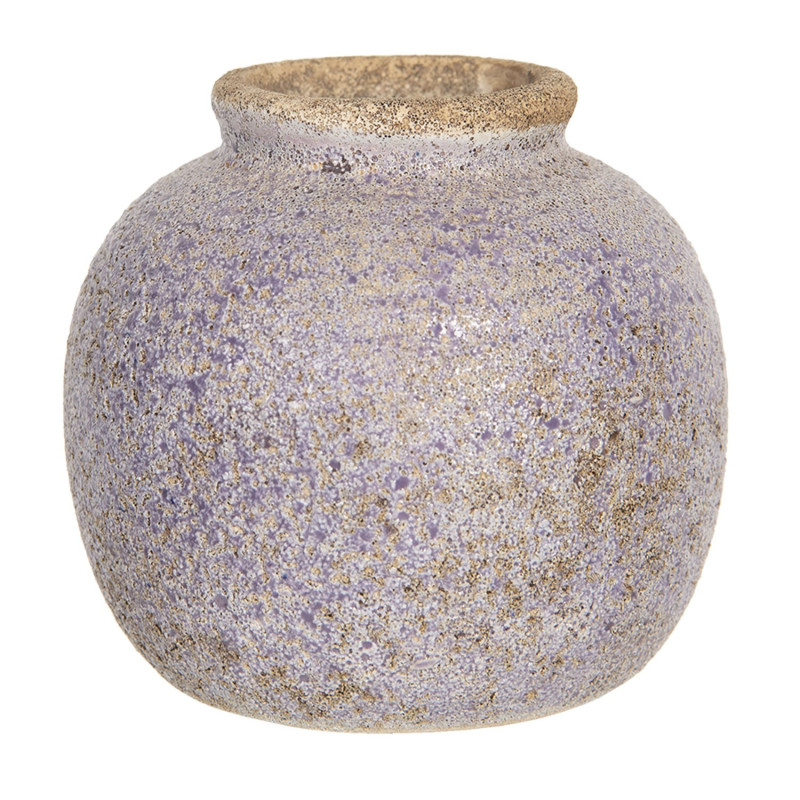 Retro váza s nádechem fialové a odřeninami - Ø 8*8 cm