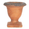Oranžový květináč s patinou v antickém stylu Tasse - 	Ø 12*12 cm